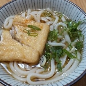 レンジとトースターで♪大葉のきつねうどん